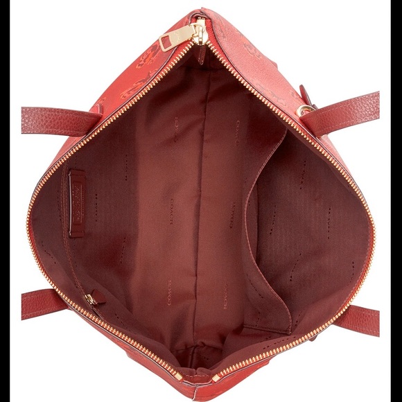 β¨HPβ¨πCoach Floral Print Leather Taylor Tote - Picture 4 of 8